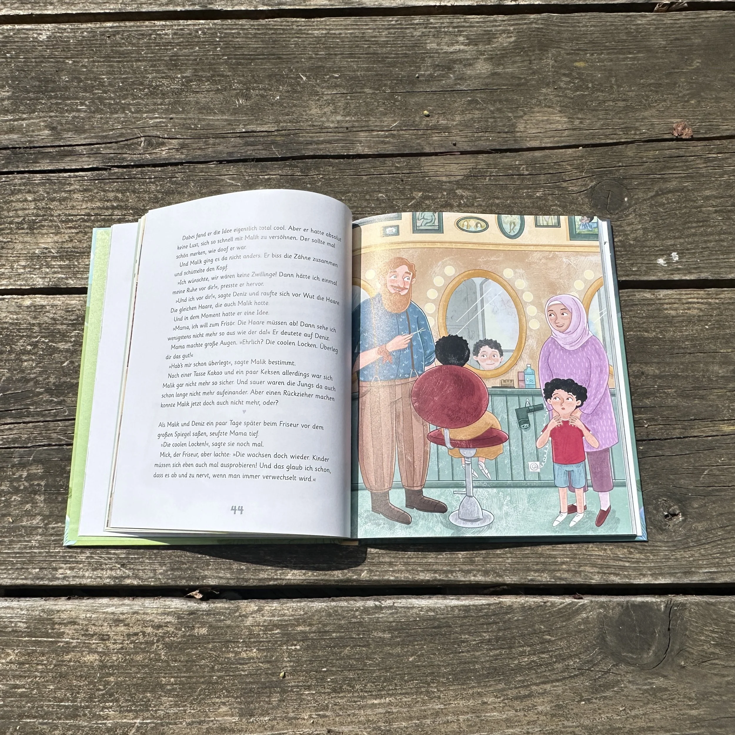 Eine farbige Innenseite aus dem Buch "So sind Familien"