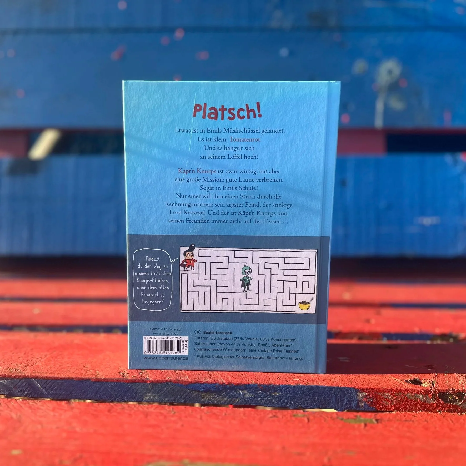 Die Rückseite des Buches "Der Große Käptn Knurps".