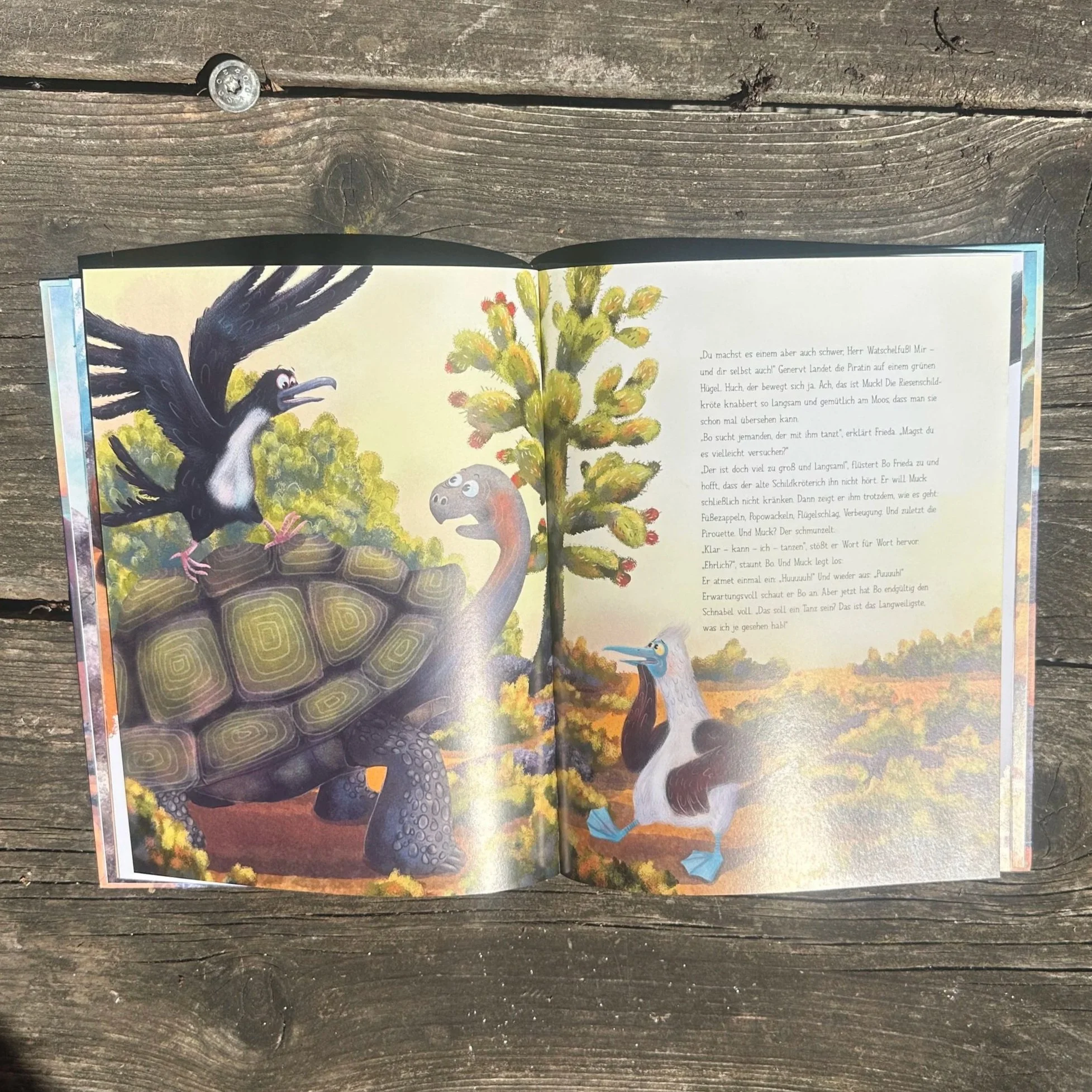 Eine Innenseite aus dem Buch Bo Blaufuß