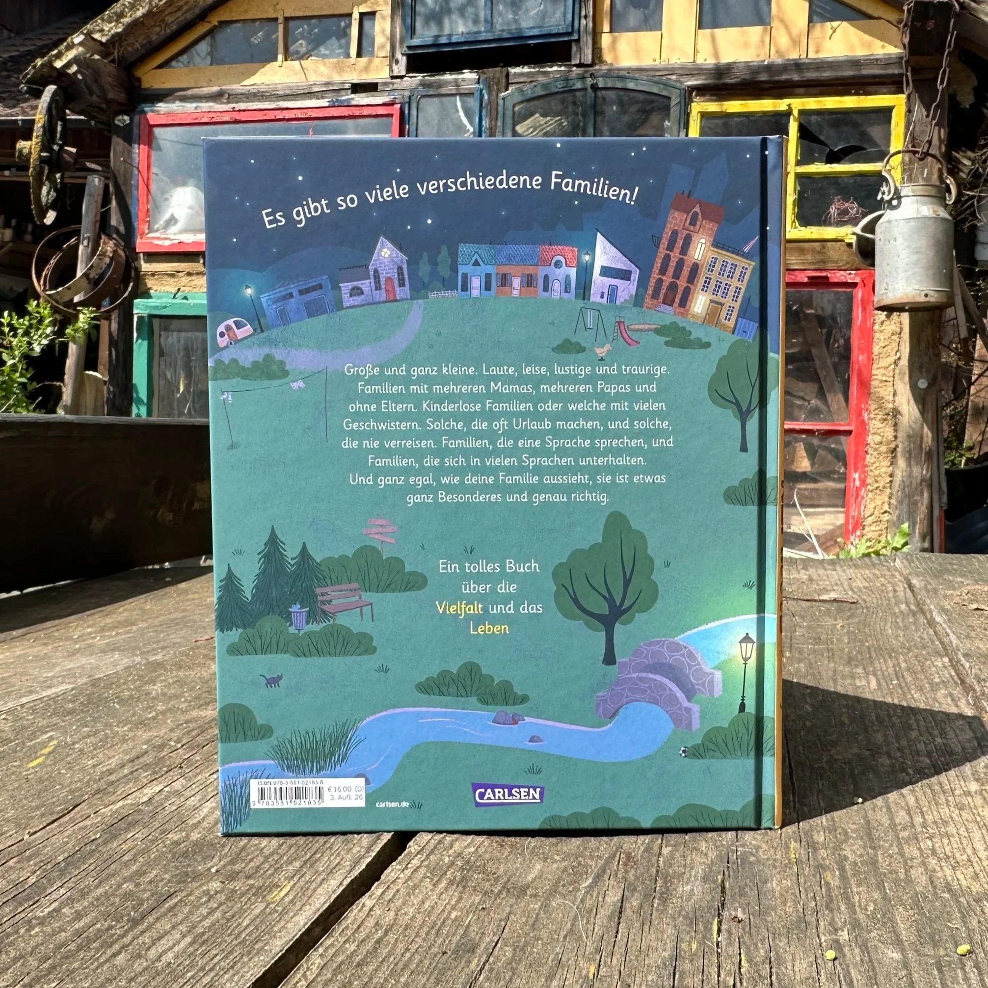 Die Rückseite des Buchs "So sind Familien"