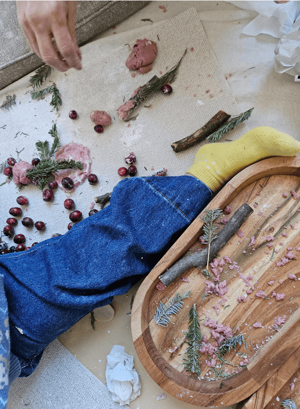 photo of a child with messy sensory play