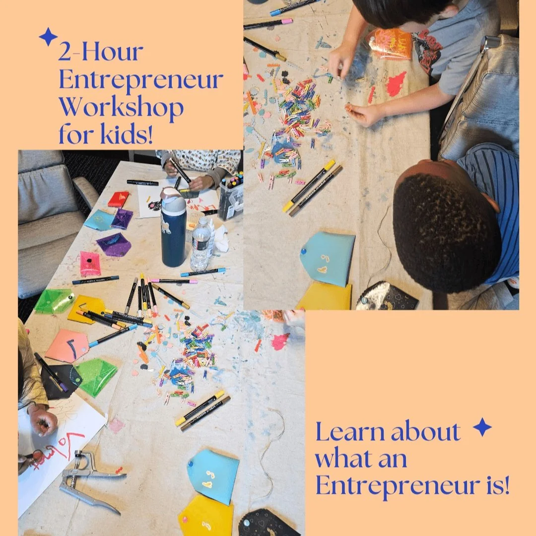 Kids working on their wallet craft.jpg