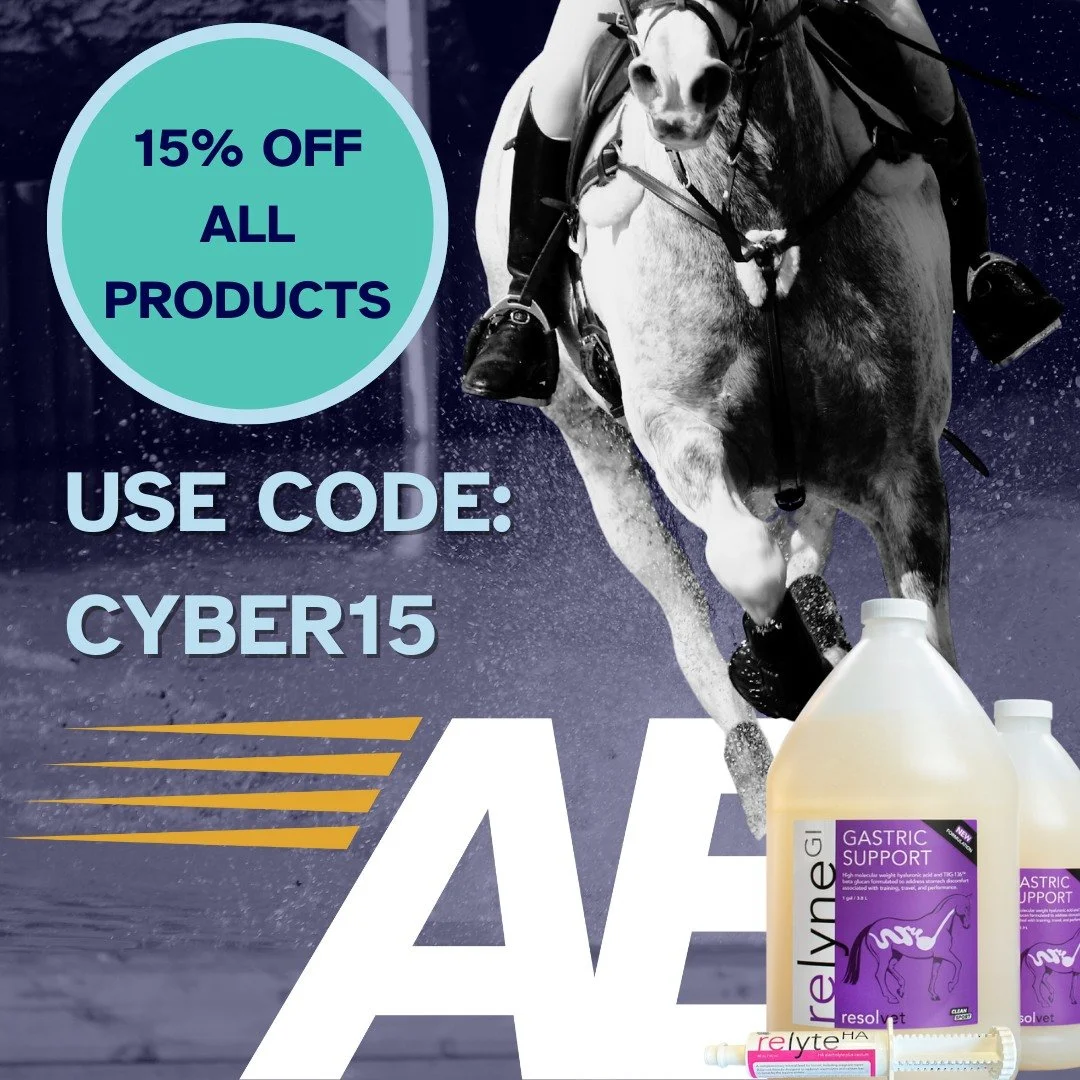 💻 CYBER MONDAY SALE: 15% OFF ALL PRODUCTS 💻 

Get 15% off all products until 5 Dec with code: CYBER15

Includes, Relyne GI, Relyte HA and more!

🛒 https://accelerate-equine.com/

#cybermonday #cybermondaysale #equineproducts #cybermondayequine