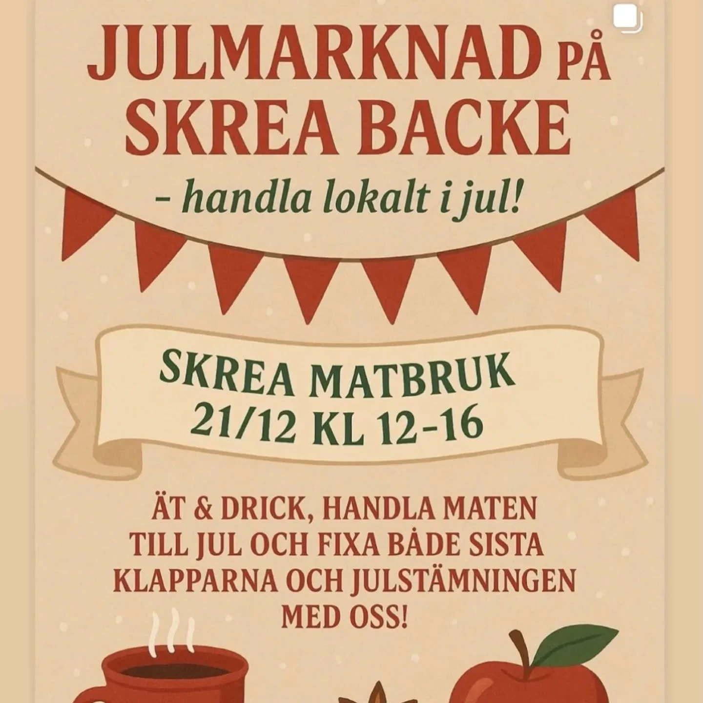 Imorgon mellan 12-16 &auml;r det &auml;ntligen dags f&ouml;r den allra mysigaste julmarknaden p&aring; Skrea backe. 

Scrolla vidare s&aring; ser ni ett litet urval av vad jag packar med mig. Jag hoppas n&aring;got kan passa under granen eller till e