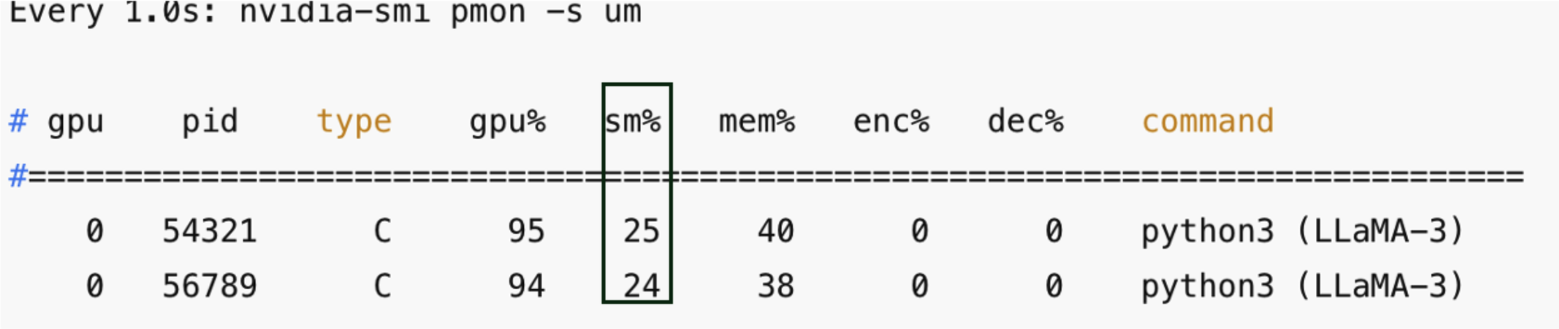 SM Utilizations Typical GPU