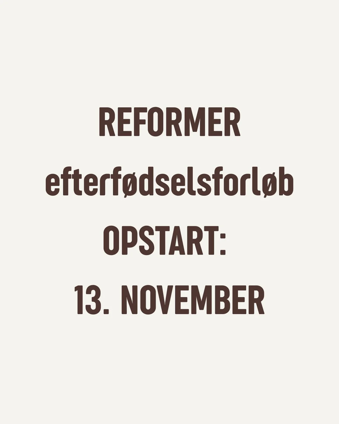 Styrk kroppen i dit eget tempo, med din baby helt t&aelig;t p&aring; 🤎 Torsdag d. 13. November starter et nyt 6-ugers efterf&oslash;dselsforl&oslash;b, hvor du f&aring;r blid og effektiv tr&aelig;ning, plads til dig selv og et dejligt f&aelig;llessk