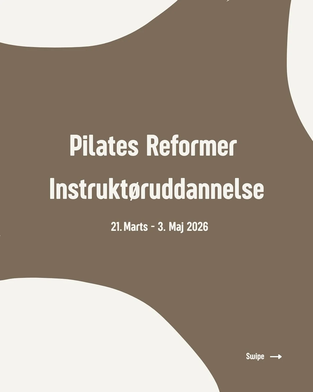 🤎 NYHED - INSTRUKT&Oslash;RUDDANNELSE 🤎

Du kan nu blive certificeret pilates reformerinstrukt&oslash;r hos REN LYKKE reformer! L&aelig;s mere om uddannelsen ovenfor💫

Der er begr&aelig;nset antal pladser, s&aring; lyder det som noget for dig, kan