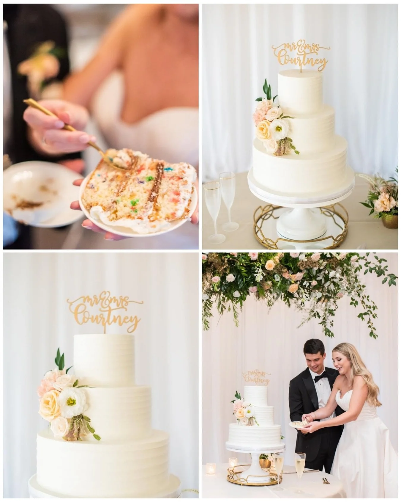 Nothing better than cutting that first slice of cake 🍰 

#wedding #weddingcake #weddingcakes #firstslice #letsgetmarried #married #weddingday #letthemeatcake #bestcake #upstatewedding #upstatesc #weddingprofessional #couturecakes #yeahthatgreenville