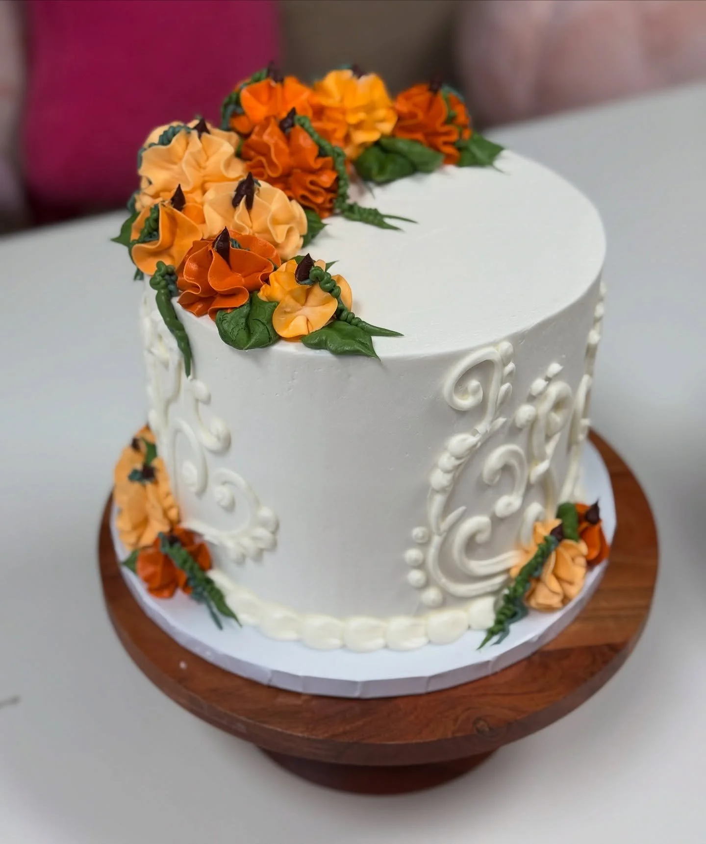 Extra 8x6 chocolate cake with vanilla buttercream available for purchase! $50 plus tax! Call to reserve or purchase in store! 864-288-6610 🤍🎃