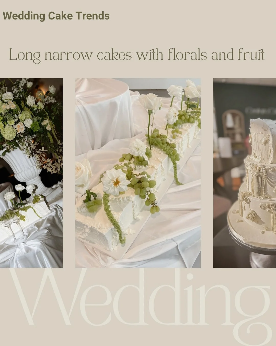 Wedding Cake Trends recently! We love how unique each one has been! 🤍