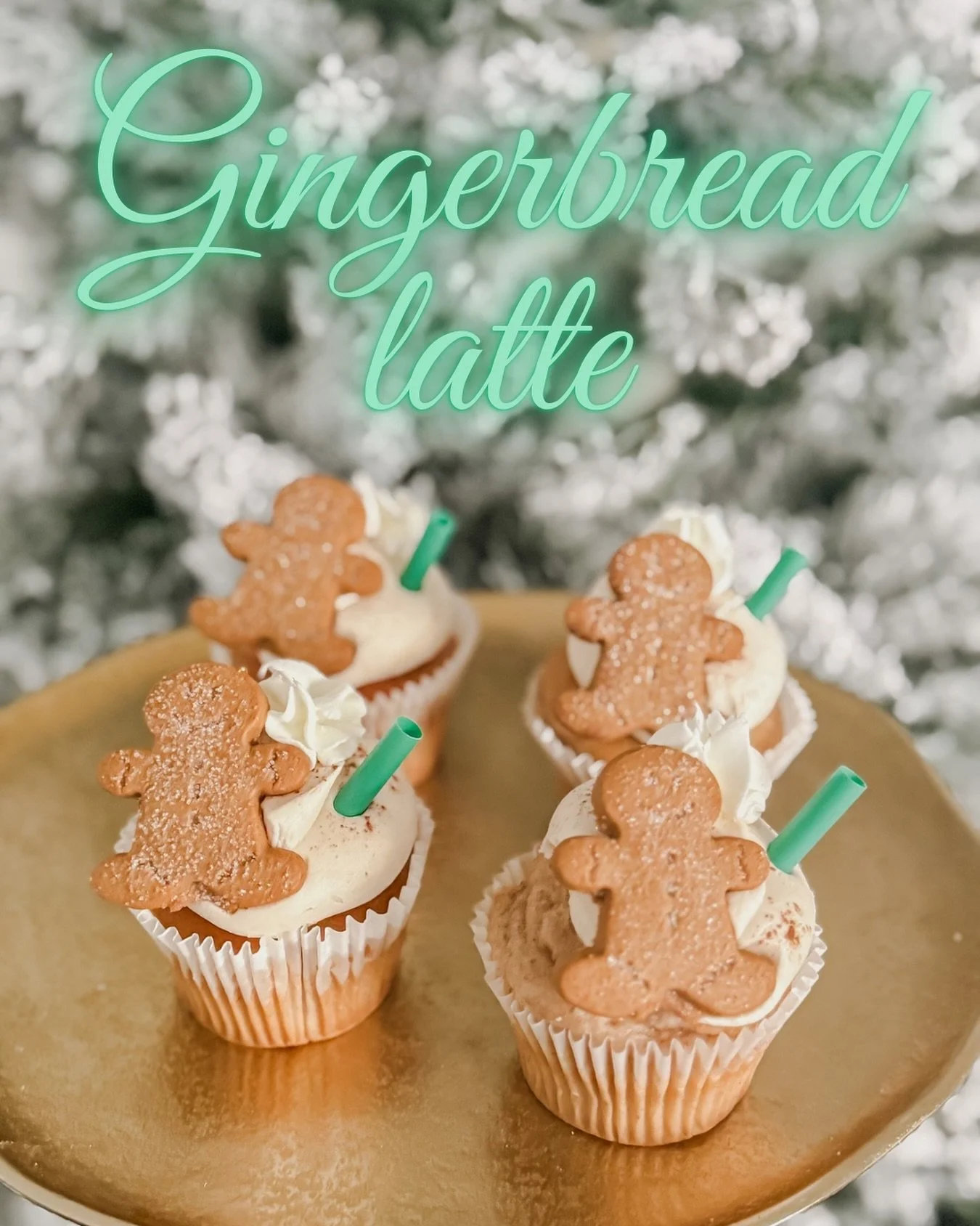 New winter cupcake flavors are out! 
Ft. Our new Gingerbread Latte cupcake! Spiced gingerbread cake topped with a coffee buttercream and gingerbread cookie! 🎅🏽

Some of our other new flavors are
-chocolate caramel pecan delight 
-white chocolate ra