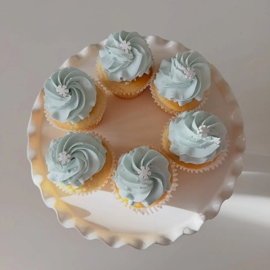 Our wishing for snow cupcakes 🧁❄️