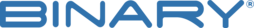 Logo with the word 'BINARY' in blue letters.