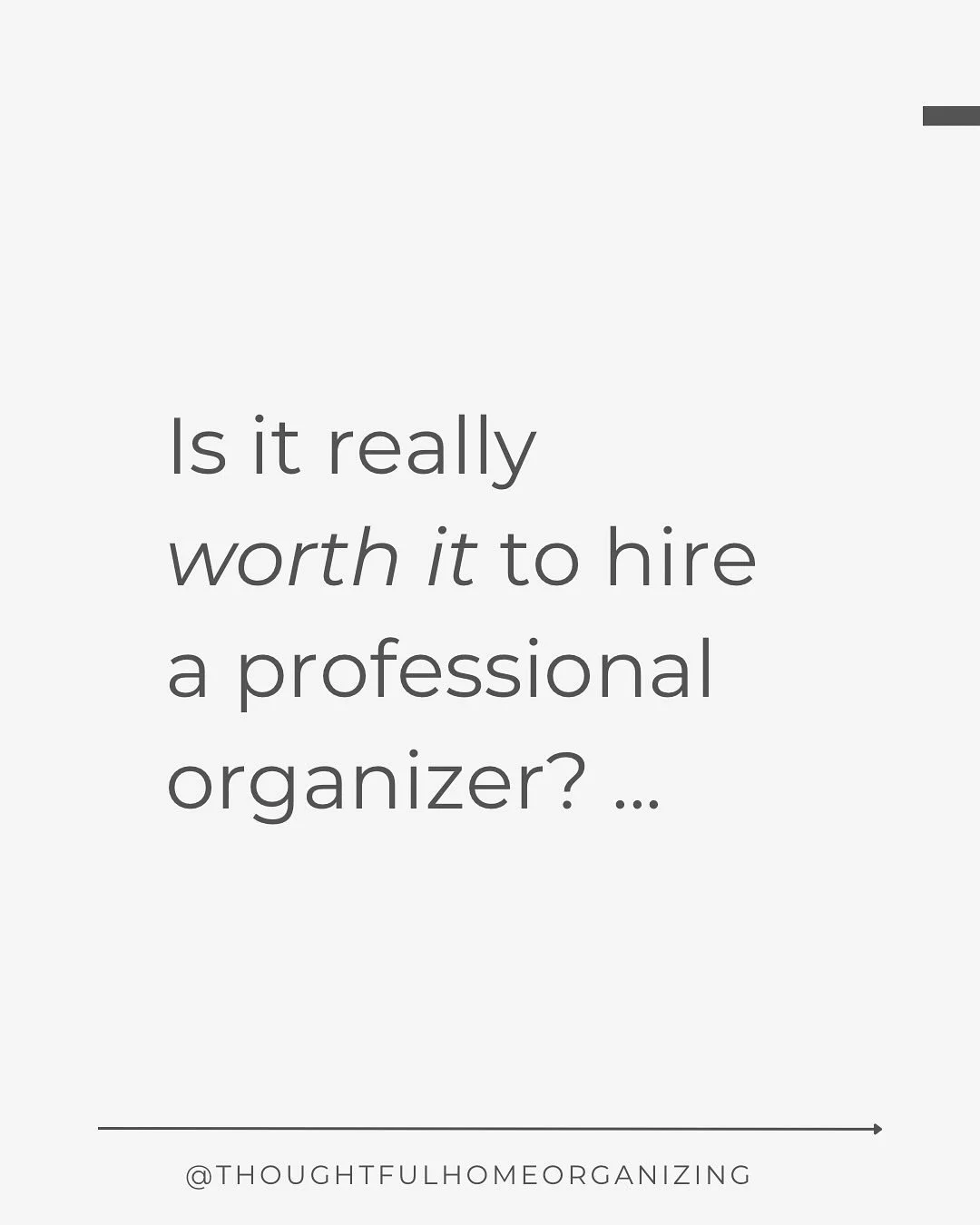 Is it worth it to hire a professional organizer?
 If you value time, beauty, and peace of mind &mdash; absolutely. ✨

At The Thoughtful Home, we believe organization isn&rsquo;t about perfection&hellip; it&rsquo;s about creating spaces that elevate t