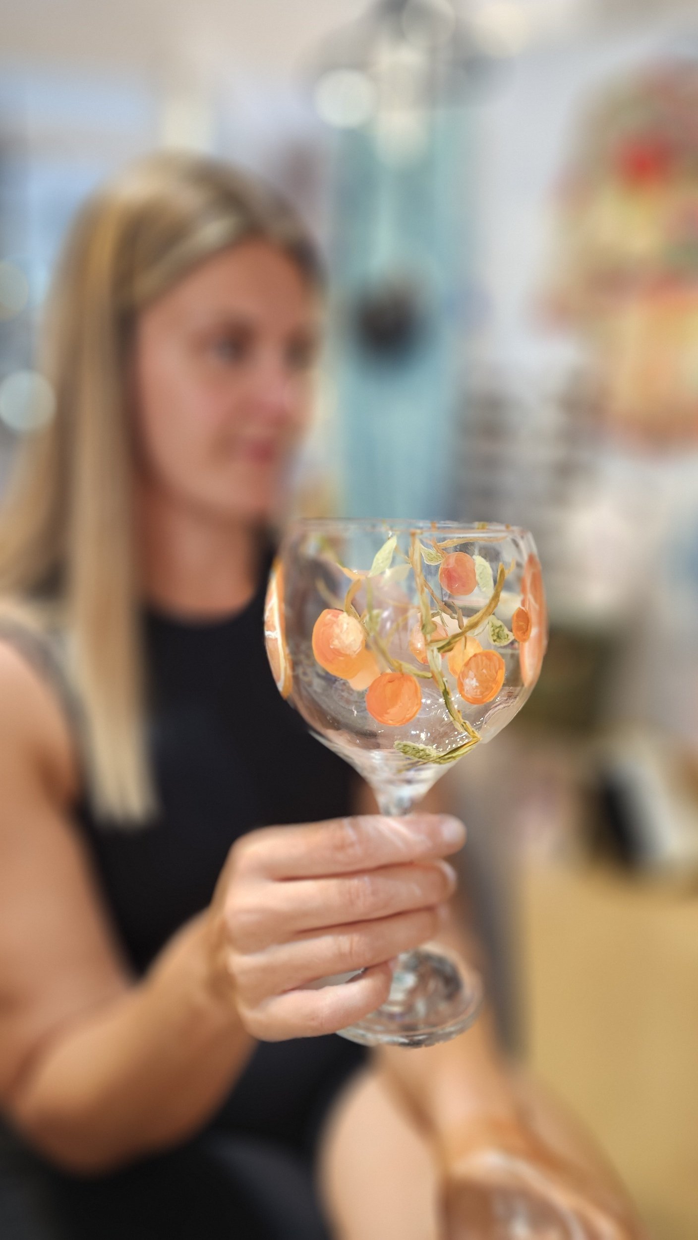 painted wineglass workshop