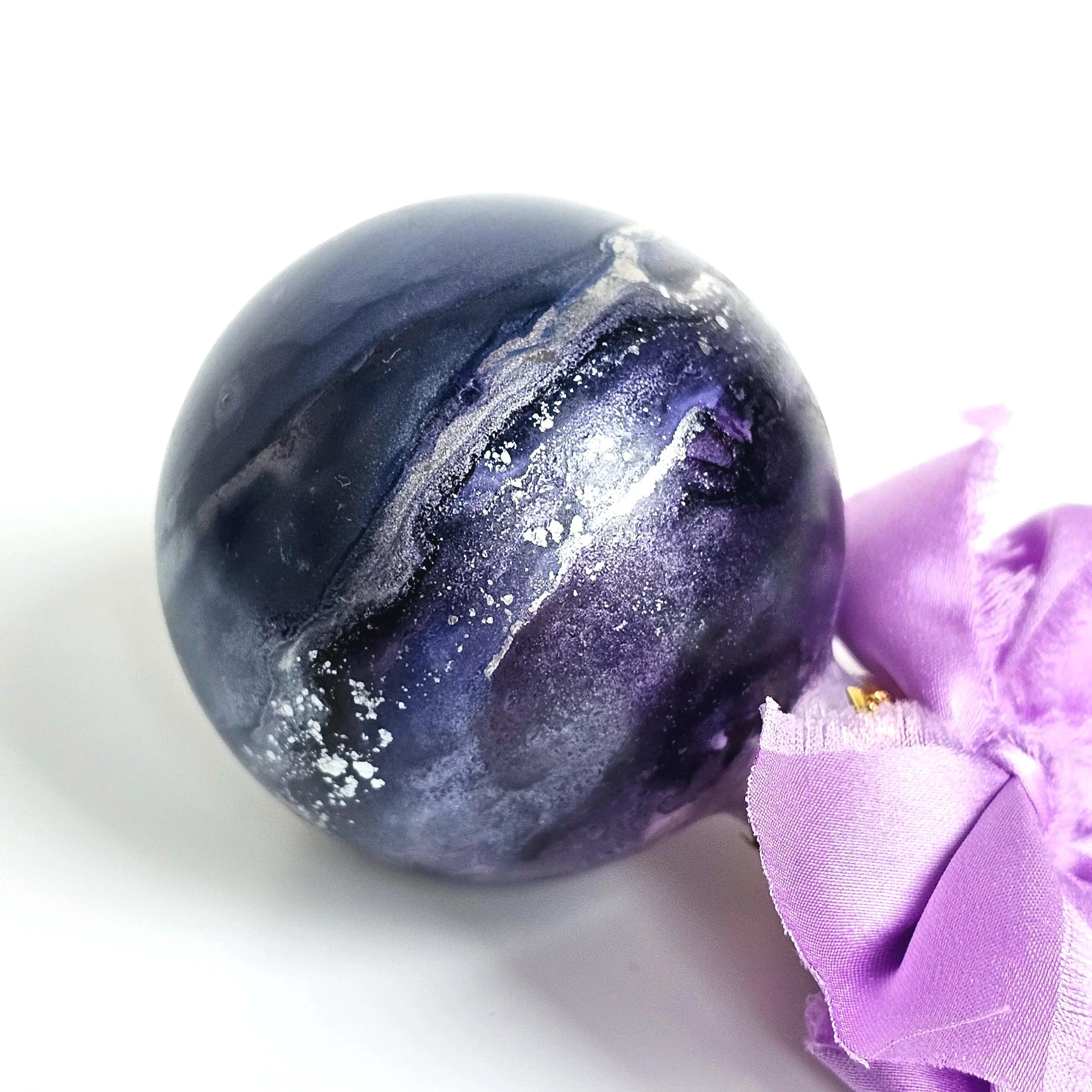 midnight+swirl+navy+and+silver+bauble+with+purple+ribbon.jpg