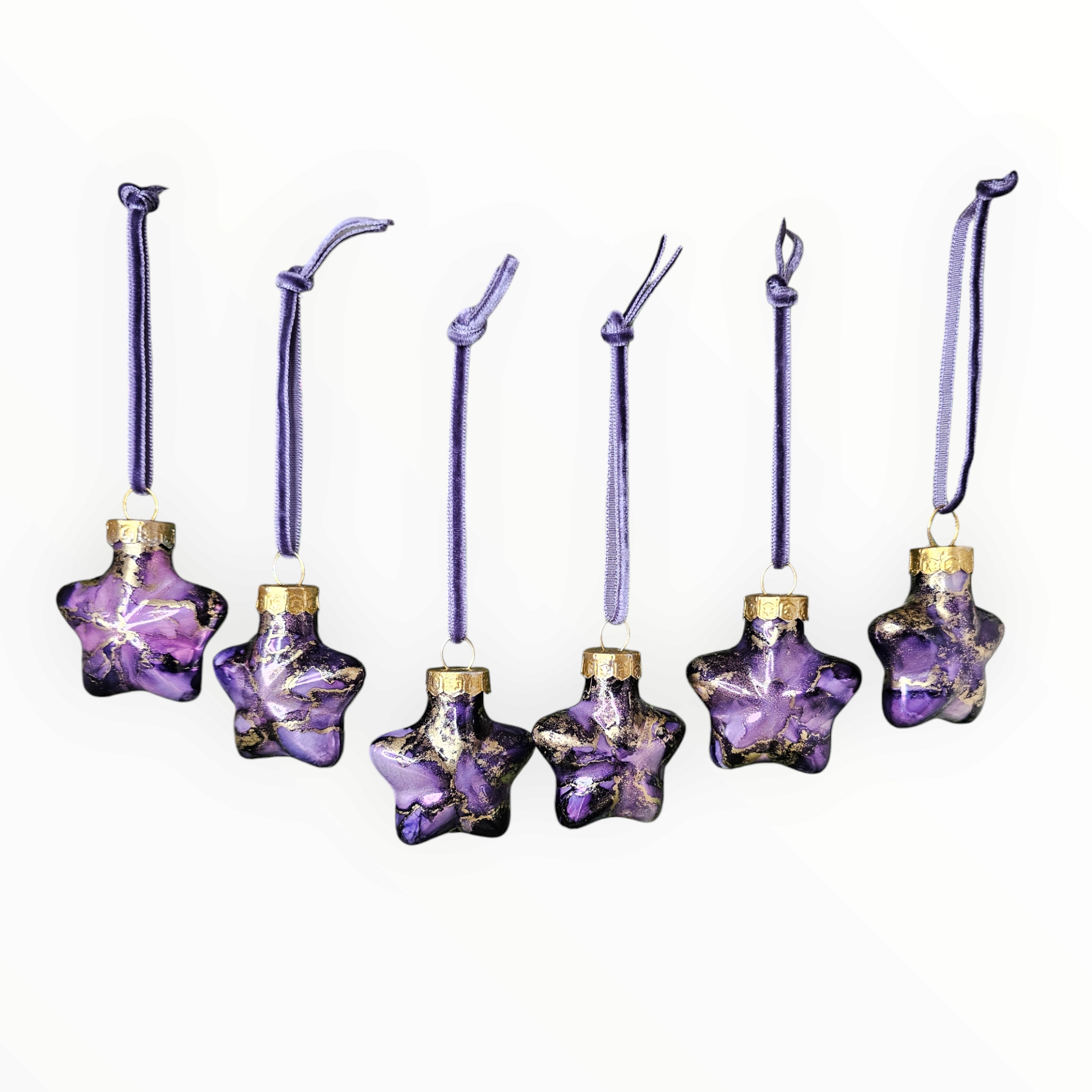 Mindnight Purple mini glass star baubles.png