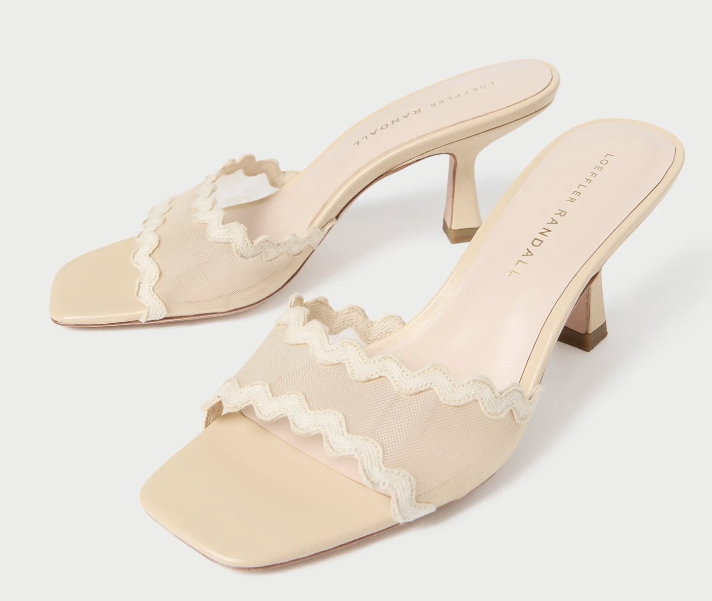 Milena Almond Mesh Mid-Heel Mule