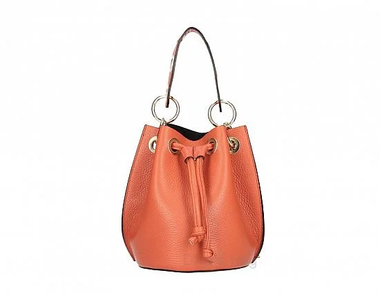 Alcina-TR143-Leather Bucket Bag-Papaya.jpg