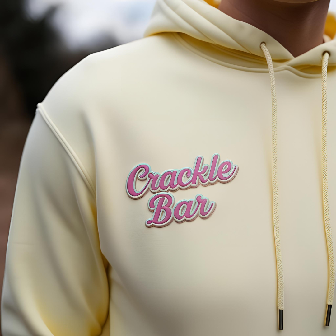 Crackle Bar Hoodie Y/Pink