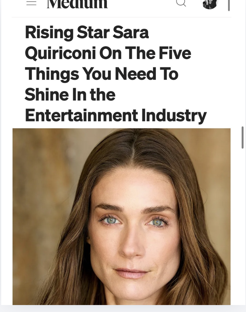 Rising Star Hollywood Medium Press Coverage Sara Quiriconi Actress 2026