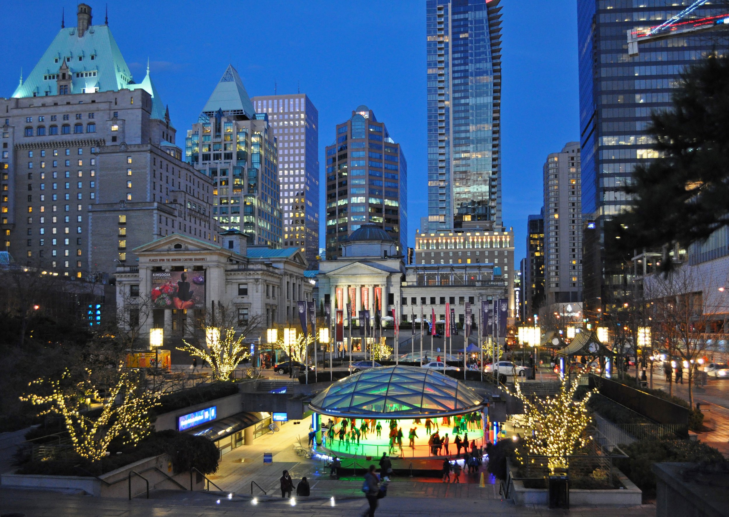 Robson Square Complex,
Vancouver, B.C. Canada. Designed 1973