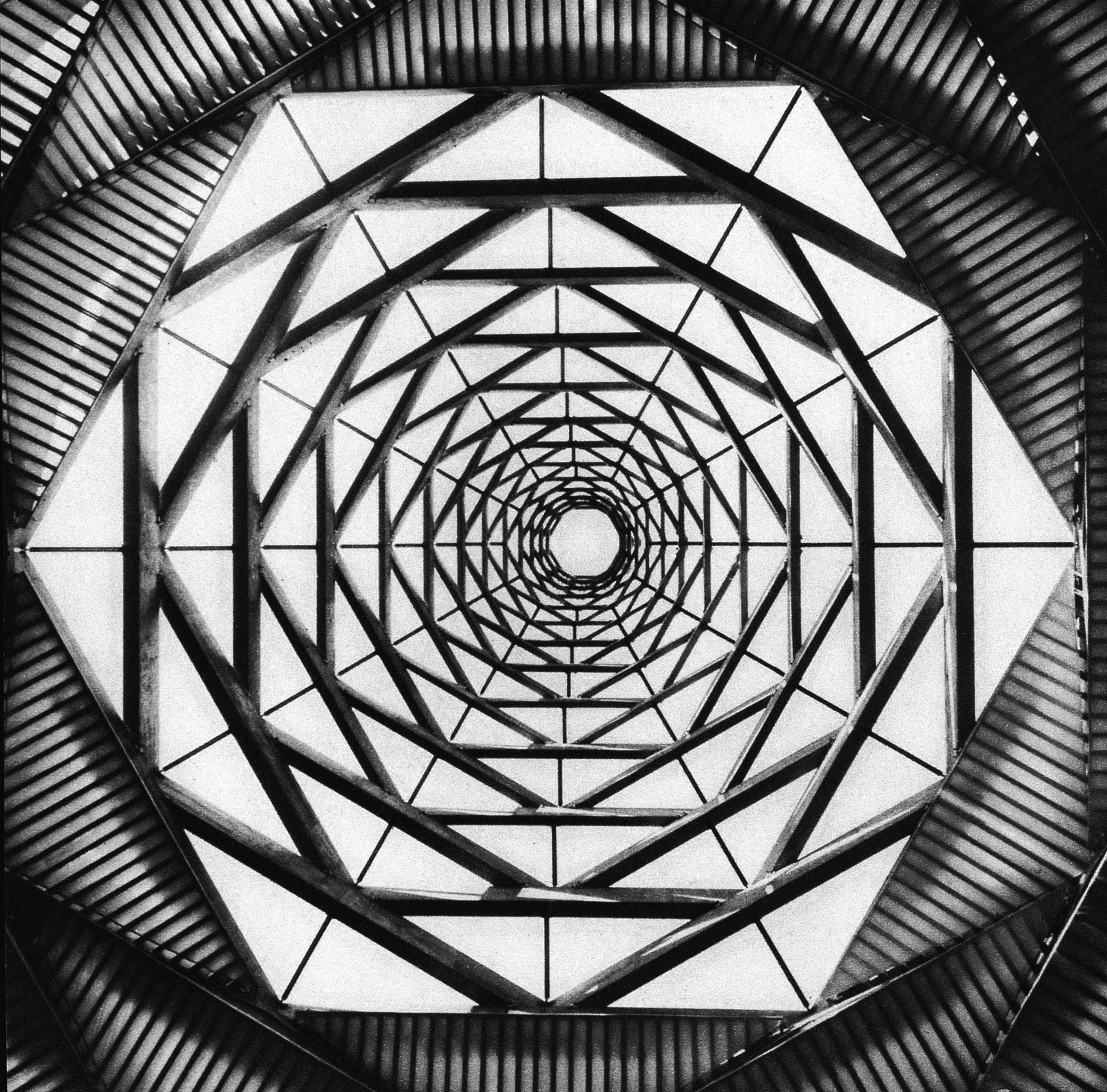 Man in The Community Pavilion, Expo’67 Montreal, Quebec, Canada. Designed 1965 with Geoffrey Massey