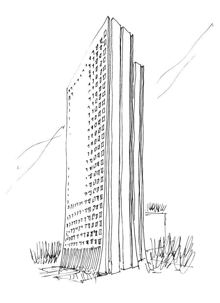 Arthur Erickson Place, Formerly the MacMillan Bloedel Building, Vancouver, B.C., Canada. Designed 1965 with Geoffrey Massey & Francis Donaldson