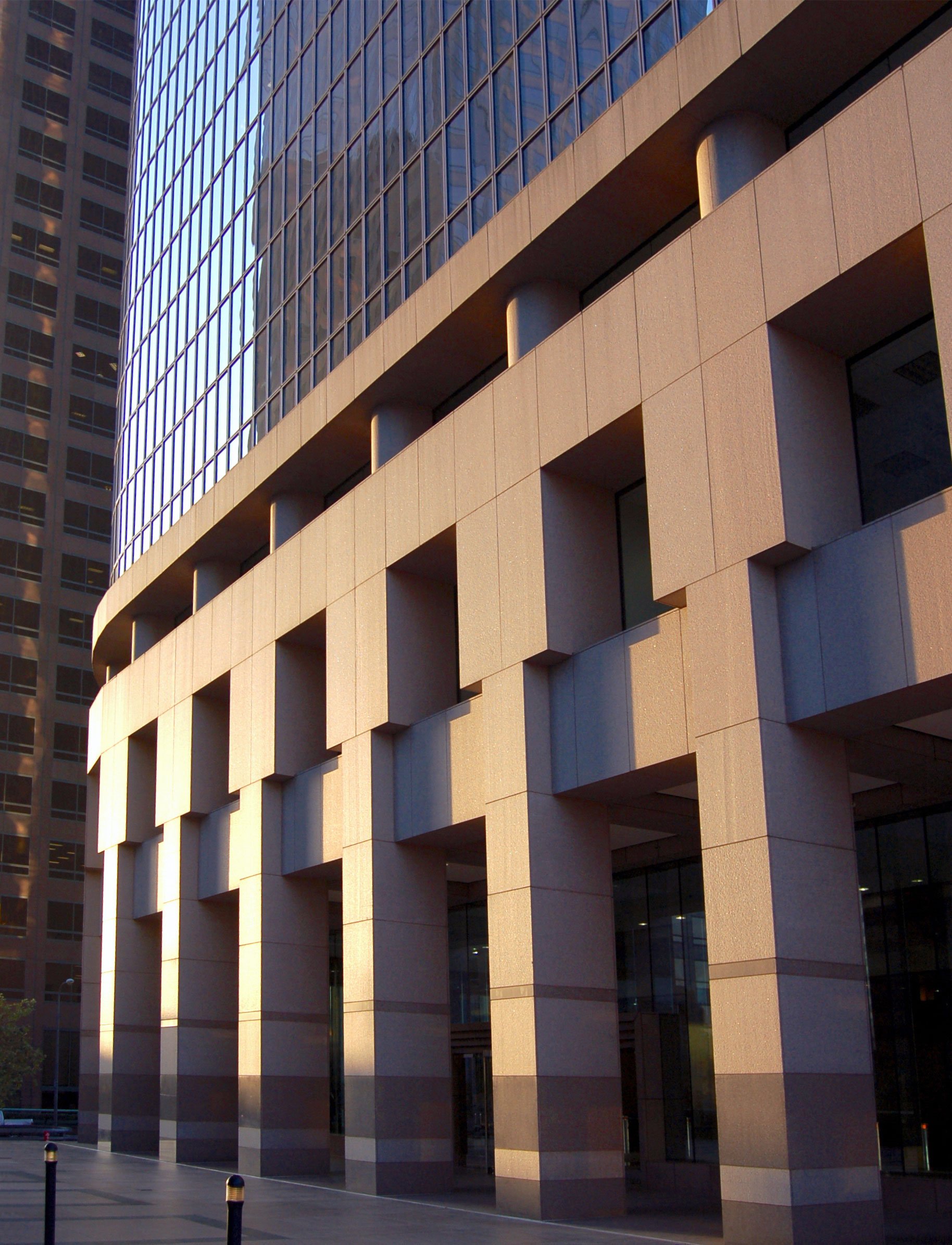 California Plaza, Los Angeles, California, USA. Designed 1980, with Kamnitzer & Cotton, Gruen Associates, and WZMH