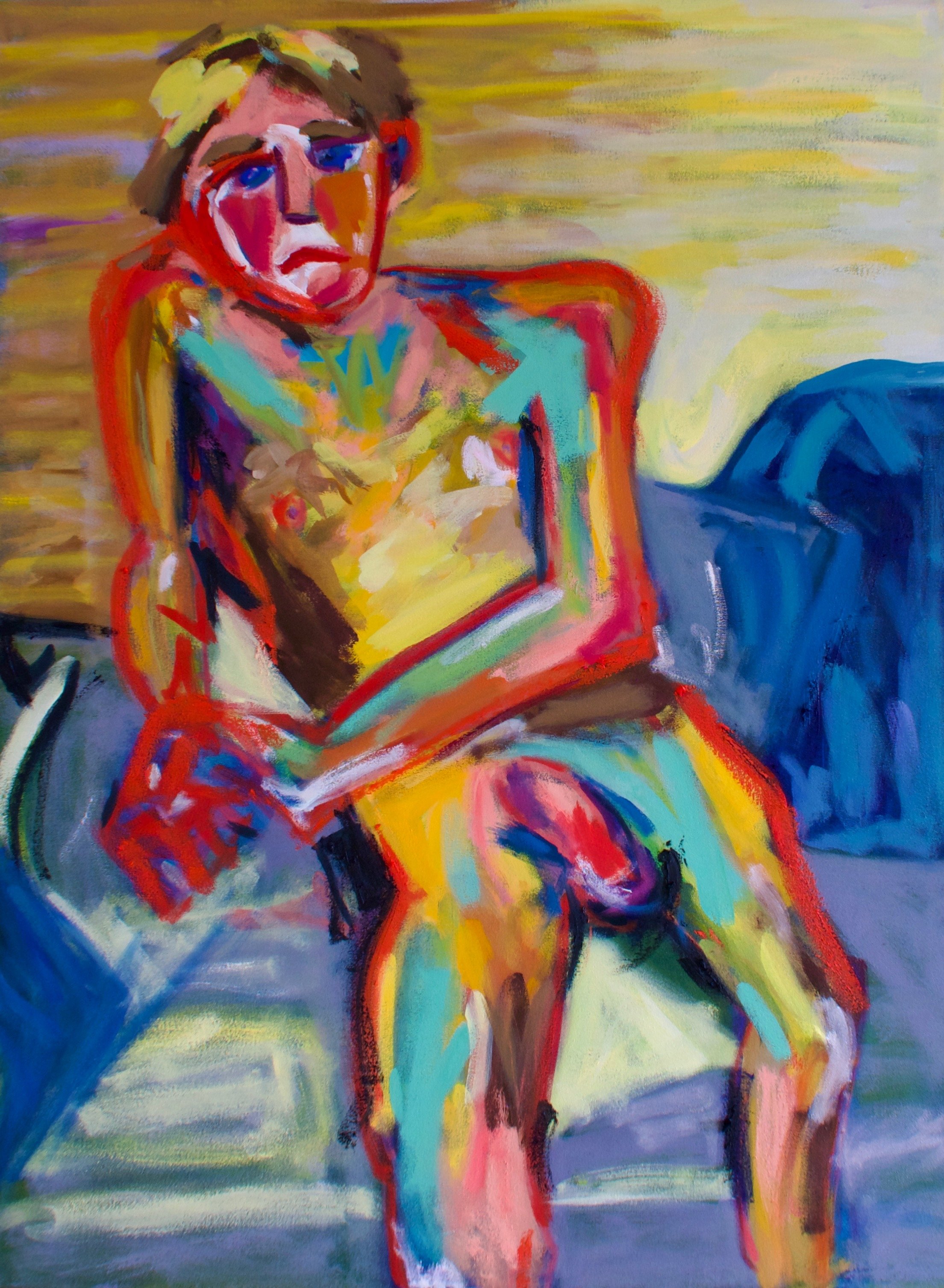 Naked, 2023. Oil on canvas. 59.4 x 84.1 cm