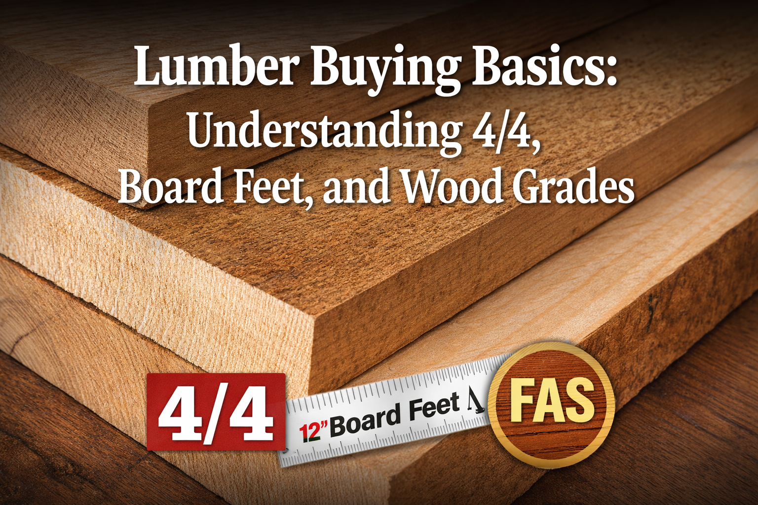 Lumber Buying Basics: Understanding 4/4, Board Feet, and Wood Grades