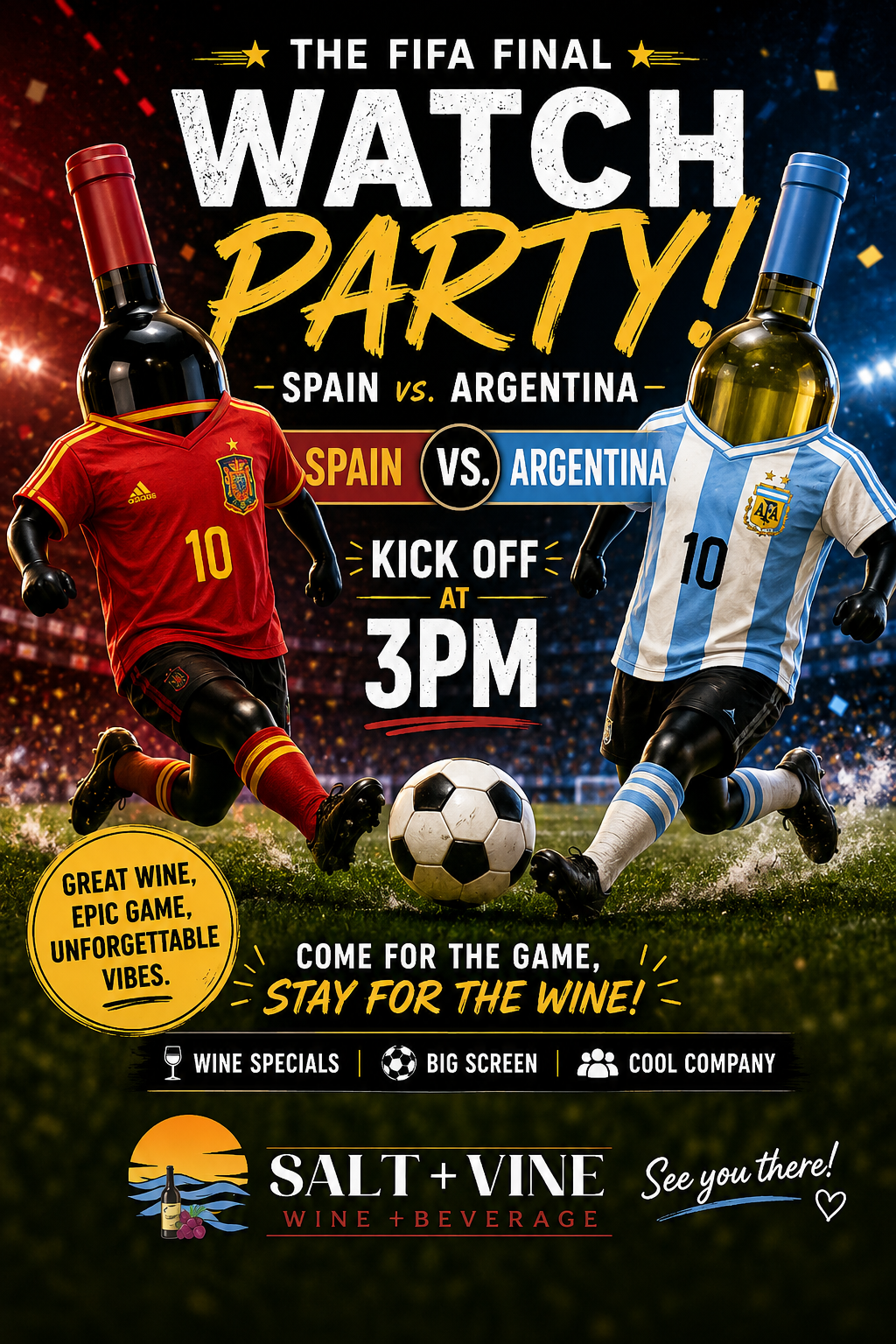 World Cup Championship @ Salt + Vine 