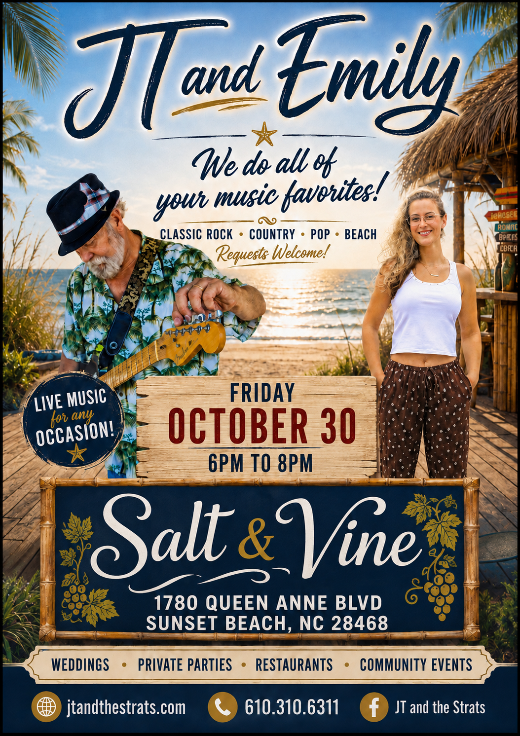 JT & Emily Live @ Salt + Vine!