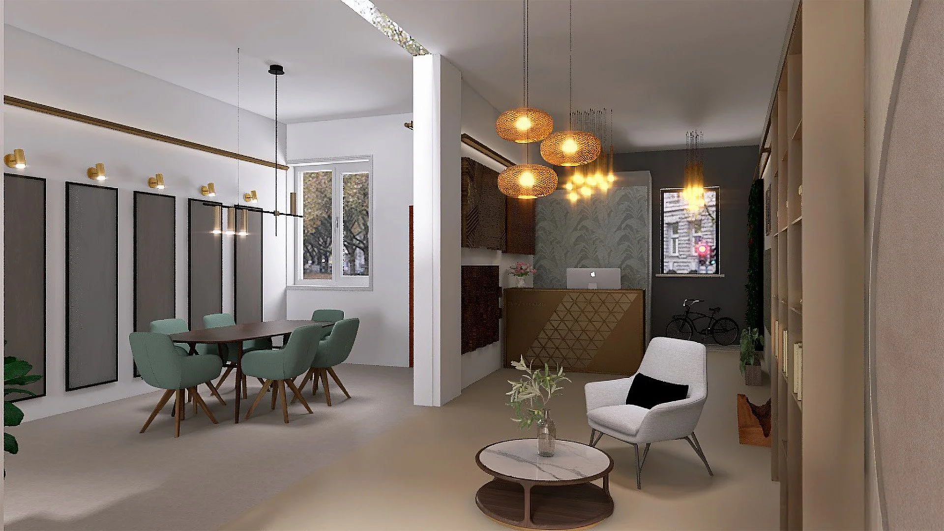 Rendering del Progetto Showroom