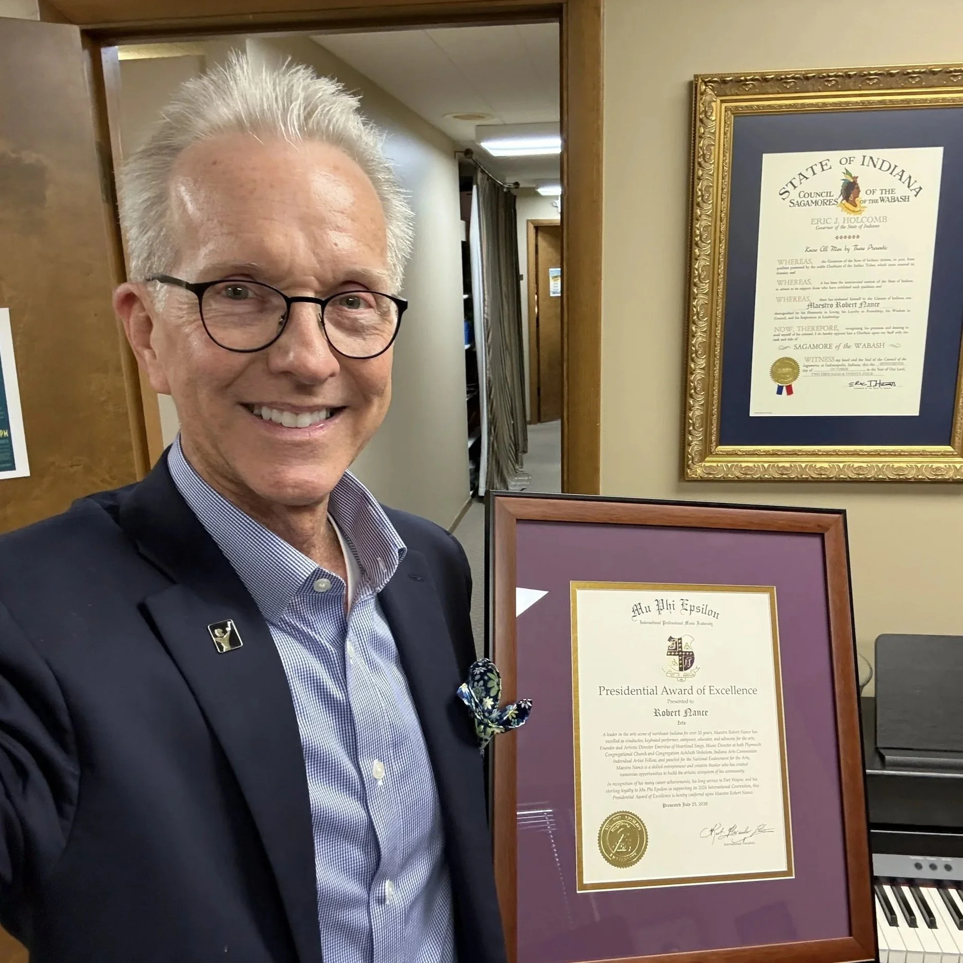 Nance Receives Mu Phi Epsilon Presidential Award of Excellence