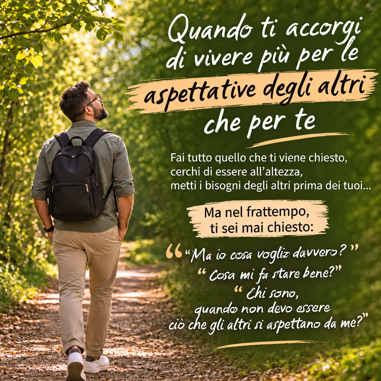 Vivere secondo le aspettative degli altri: come ritrovare ciò che vuoi davvero

