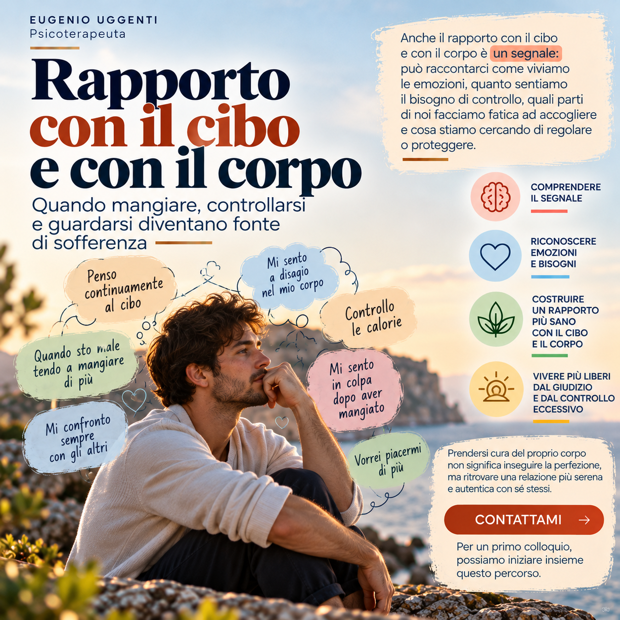 Difficoltà nel rapporto con il cibo e con il corpo: quando mangiare, controllarsi e guardarsi diventano fonte di sofferenza