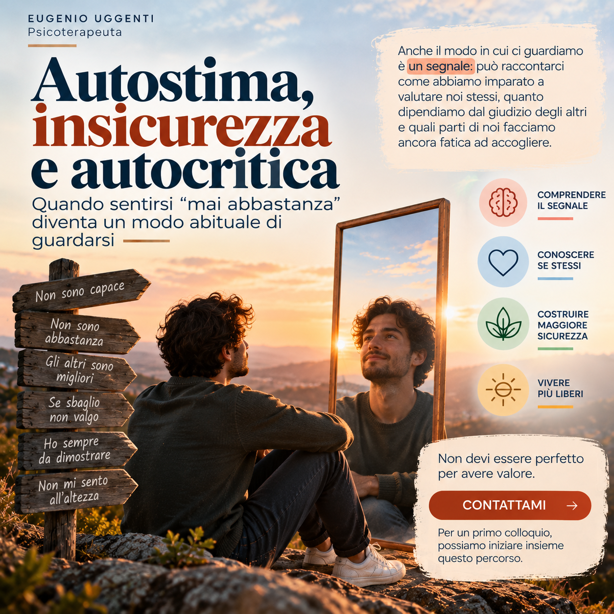 Autostima, insicurezza e autocritica: quando sentirsi “mai abbastanza” diventa un modo abituale di guardarsi