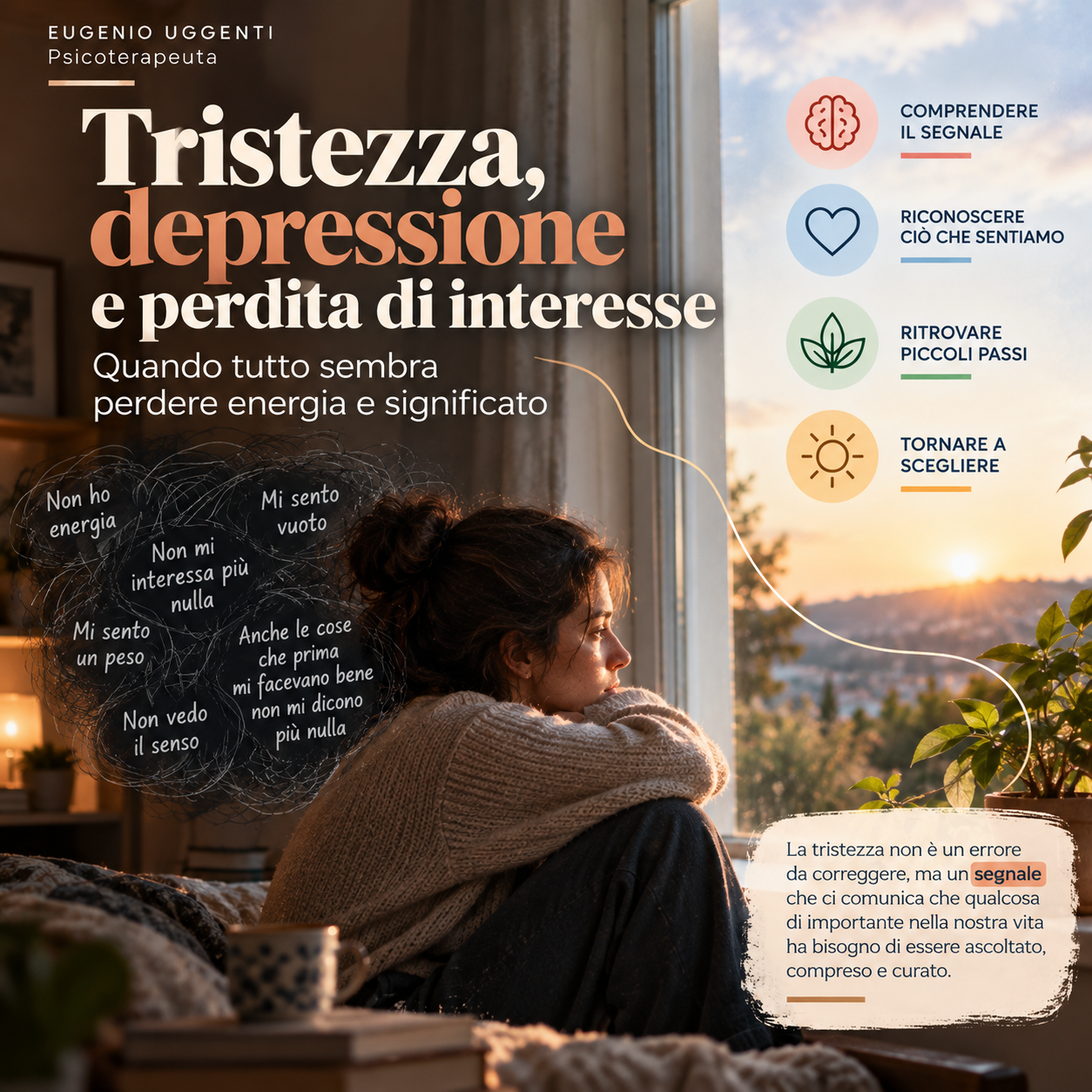 Tristezza, depressione e perdita di interesse: quando tutto sembra perdere energia e significato