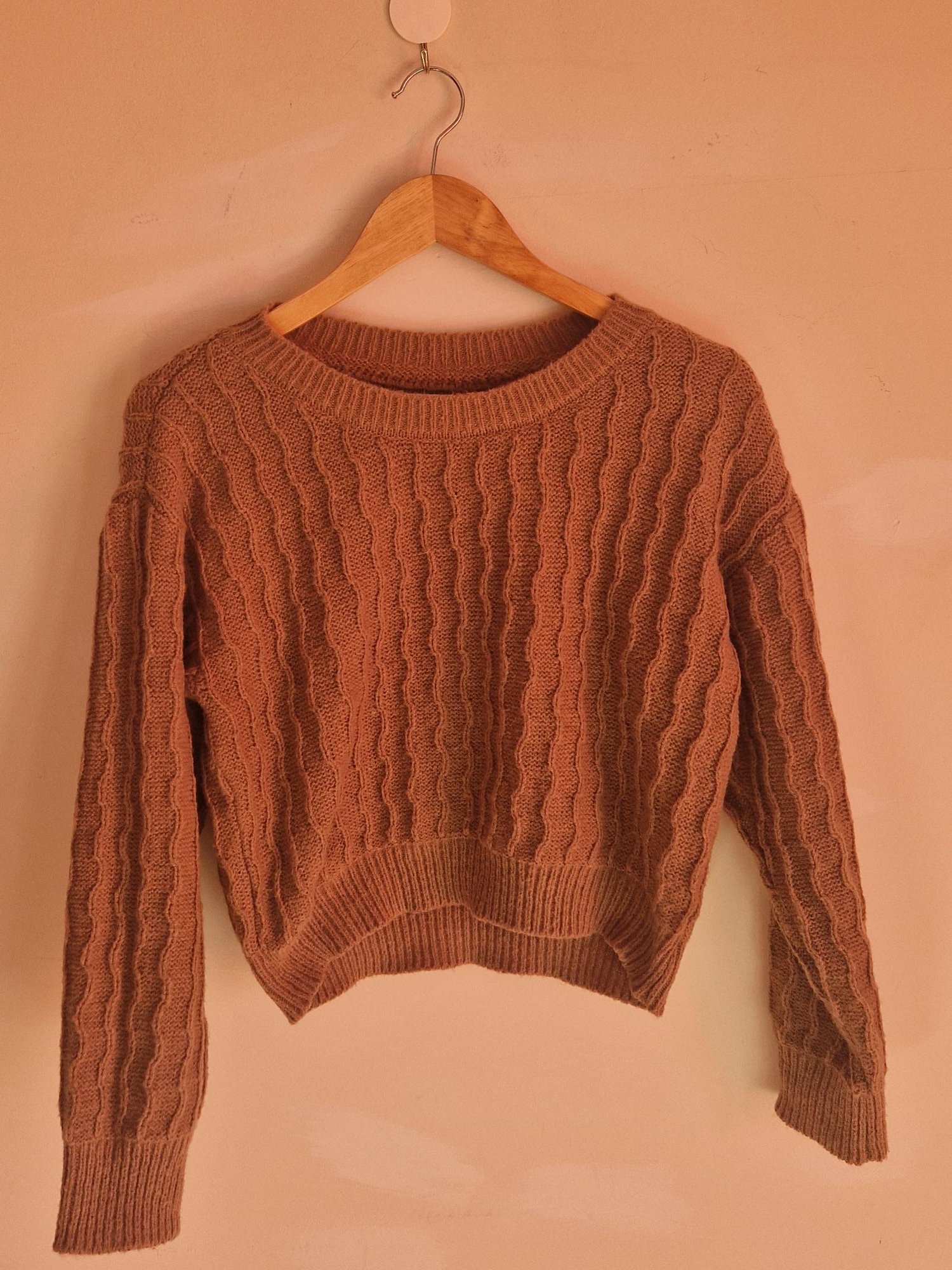 Blusa de Inverno padrão entrançado