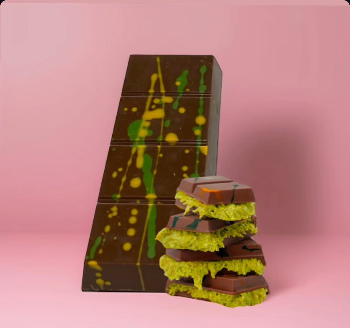 Chocolat de Dubaï Pistache Kunafa 100g - Dubaisweets