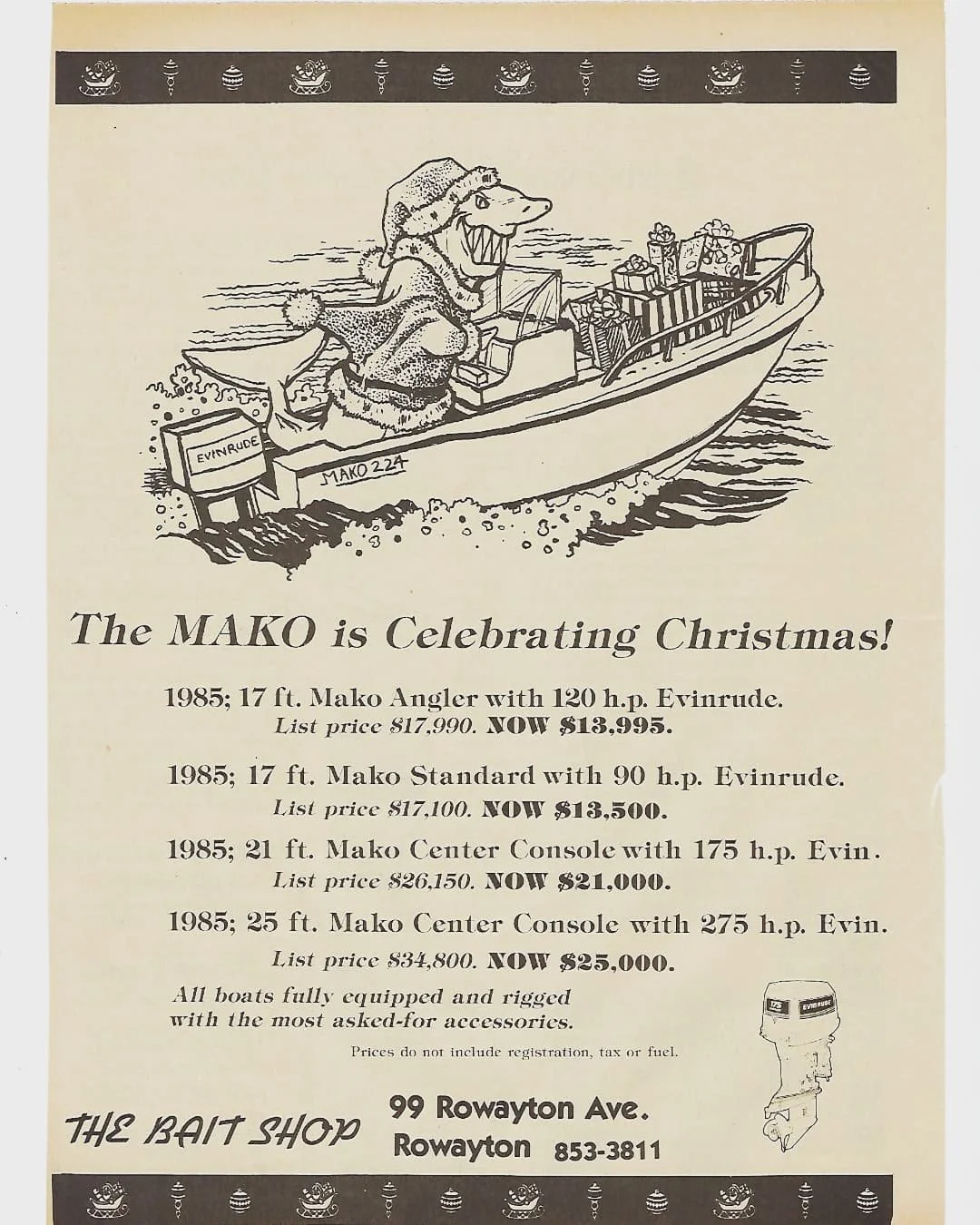 Christmas Newspaper ad 1985