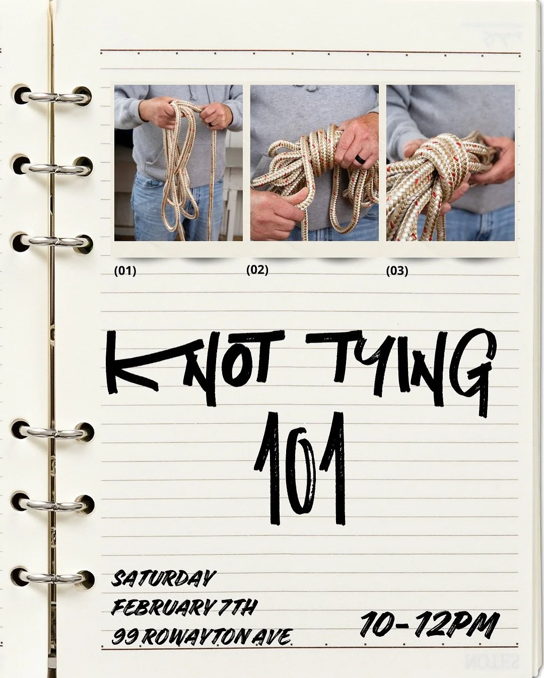 We&rsquo;re excited to kick off our first-ever program at the Bait Shop &mdash; Knot Tying 101.
A hands-on class where you&rsquo;ll learn the essential fishing knots step by step, from rope to mono to braid. Whether you&rsquo;re new to fishing or jus