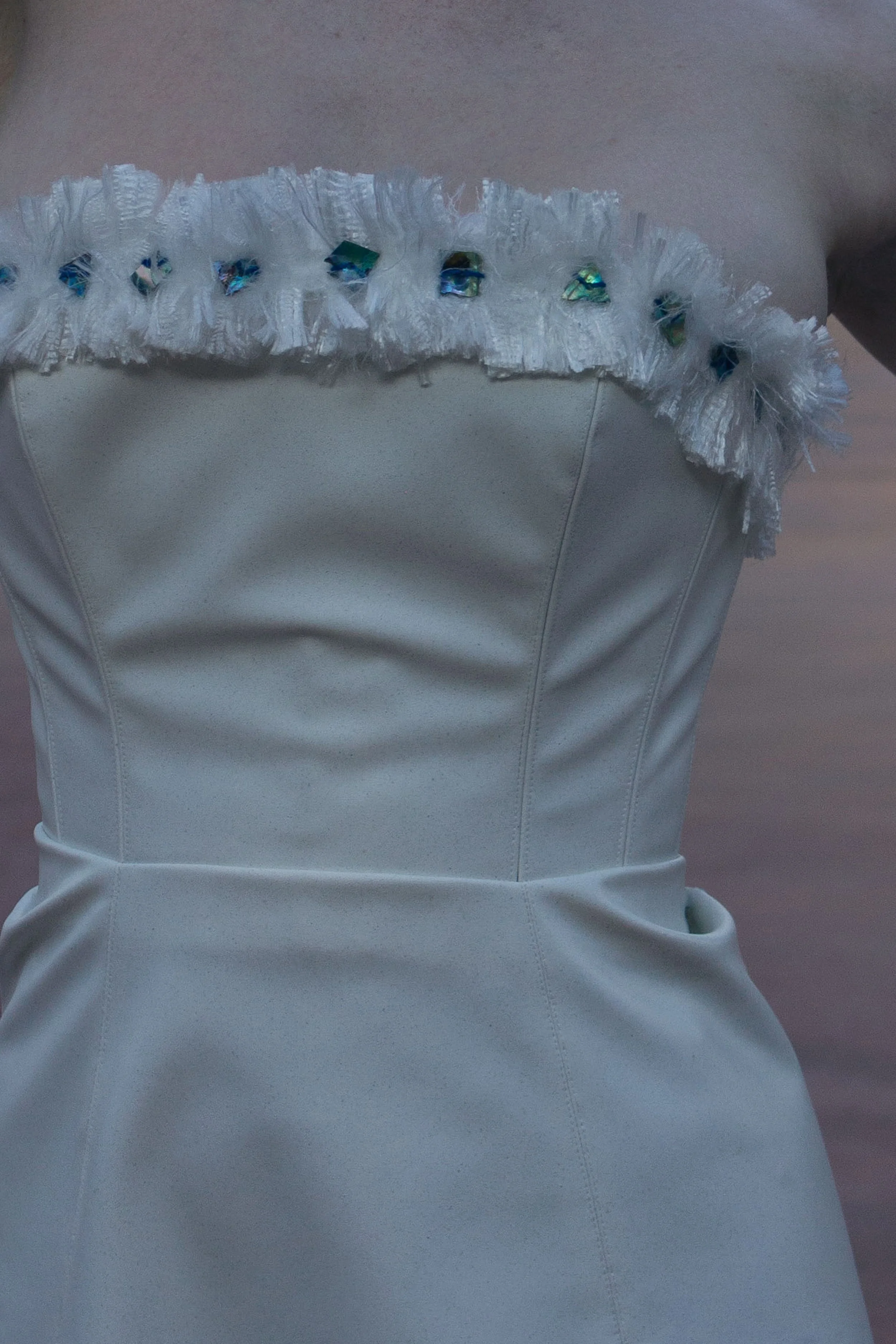 Haute couture dress made with SeiFibre and SeiShell