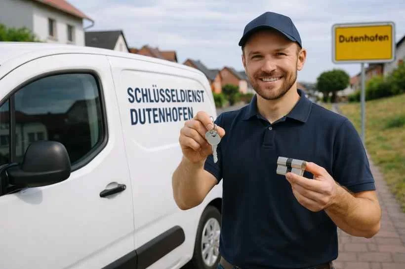 Schlüsseldienst Dutenhofen – professioneller Monteur mit Servicefahrzeug