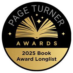 2025 Book Award Longlist - 250x250 Size - Page Turner Awards Brand Badge By Kent Wynne (C).png