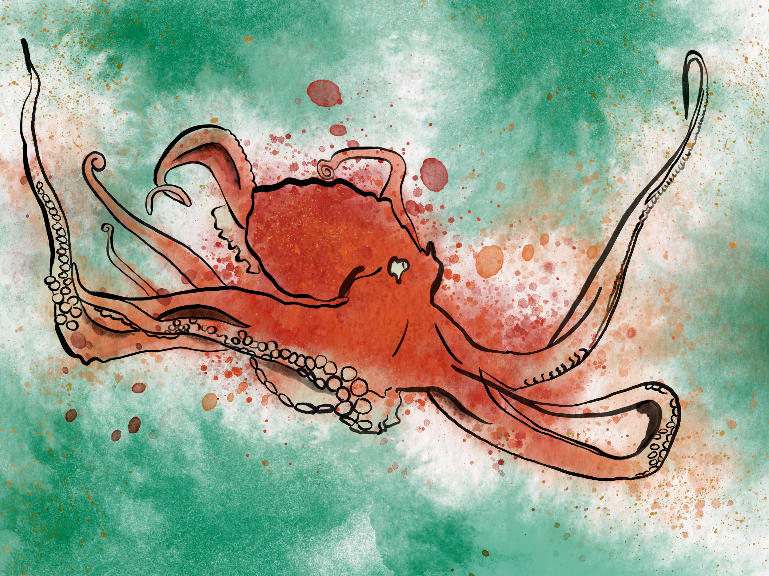 Giant Octopus. This was such a fun piece, but also the trickiest to make due to all the arms.