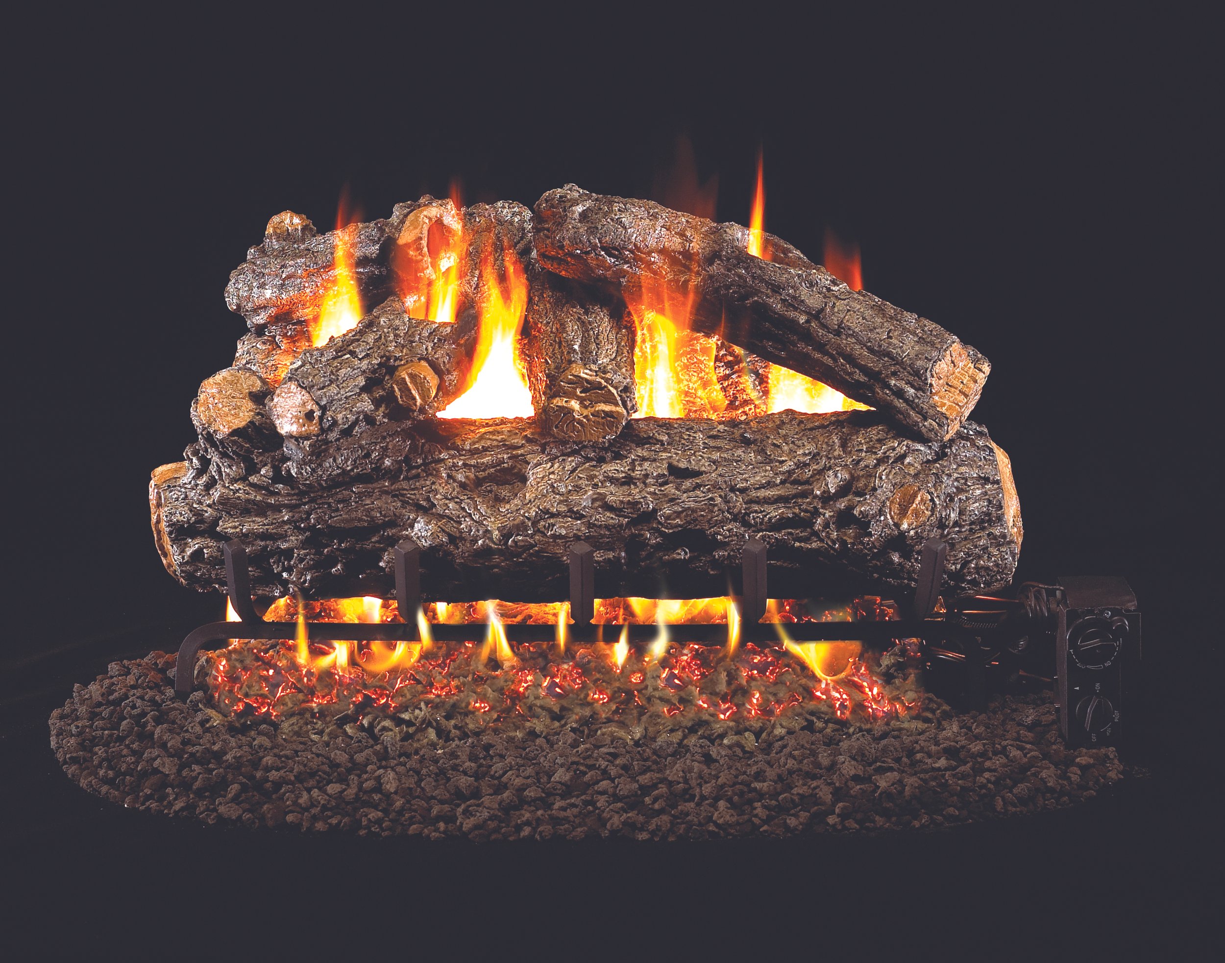 Real Fyre Rustic Oak Gas Log Set – Designer Series