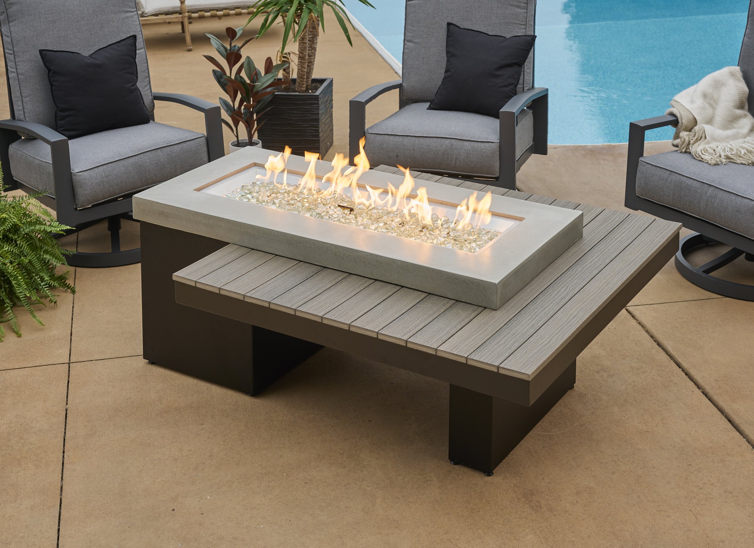 Uptown Linear Gas Fire Table
