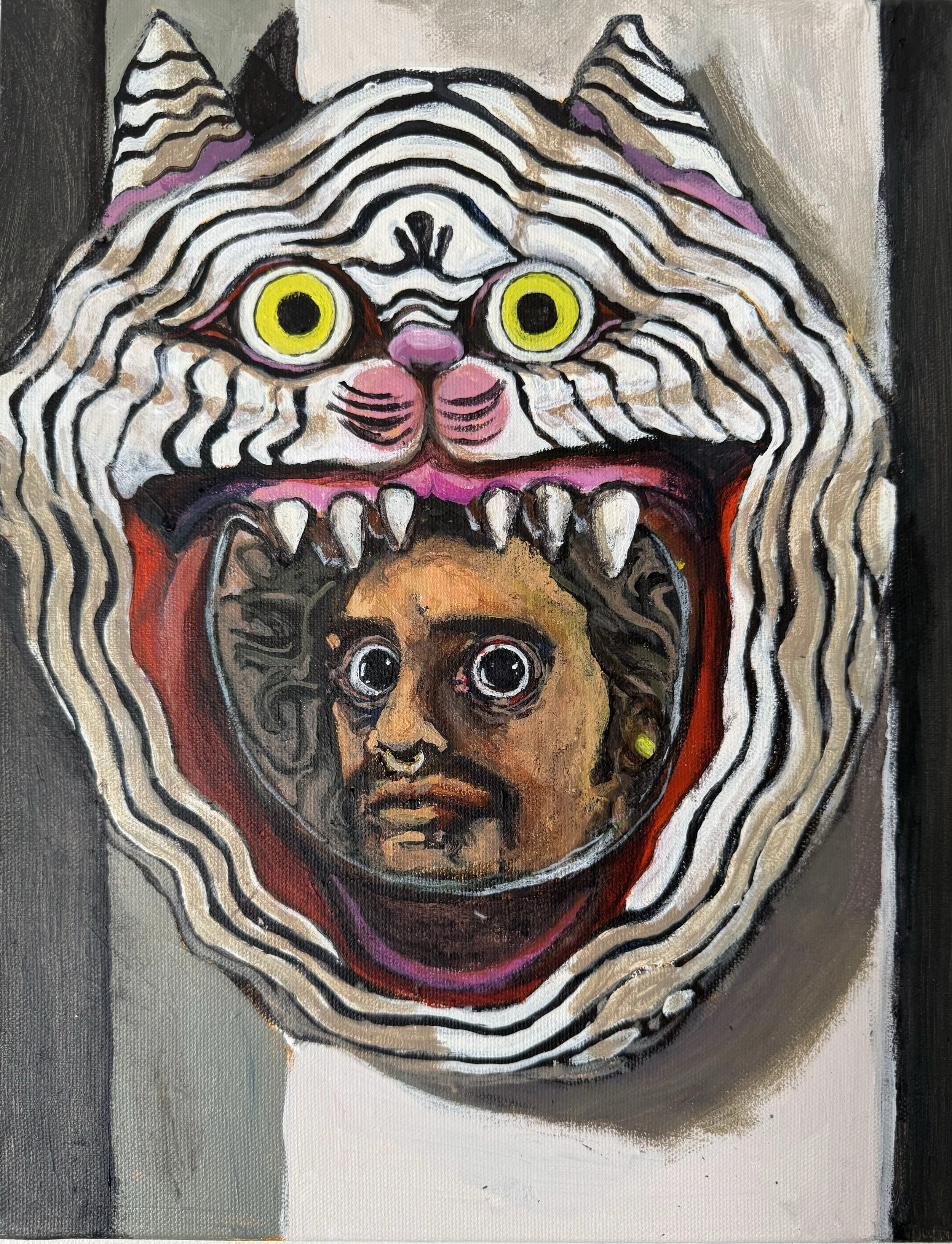 "Ringmaster's Self Portrait Reflecting the Beast"